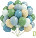60pcs Blue and Green Balloons by Vicduotex