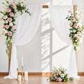 MLMW Wedding Arch Draping Fabric 2 Panels 29" x 20Ft White Sheer Wedding Arch by MLMW