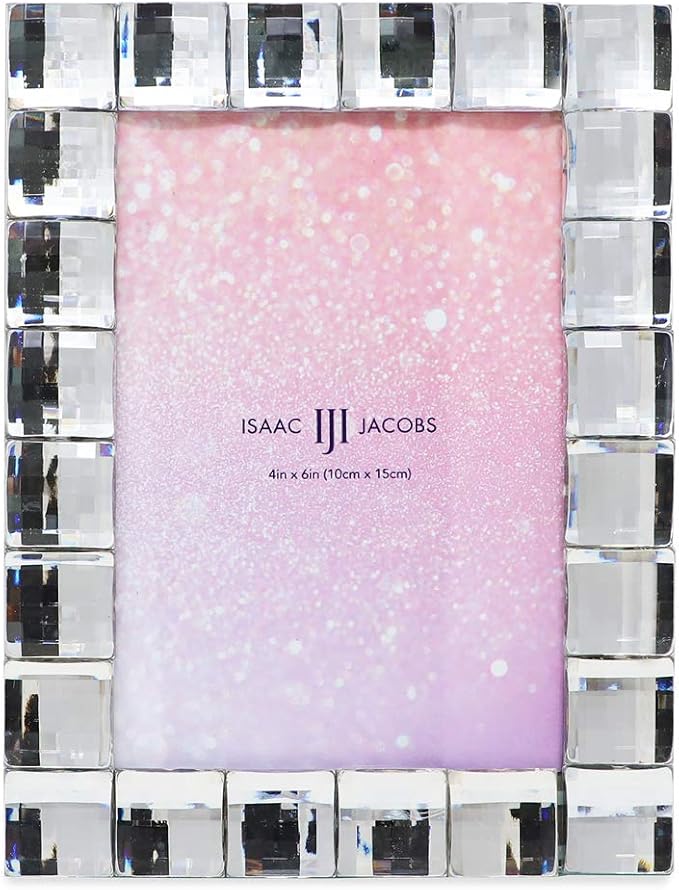 Isaac Jacobs Decorative Sparkling Jewel Picture Frame, Photo Display & Home - Image 2