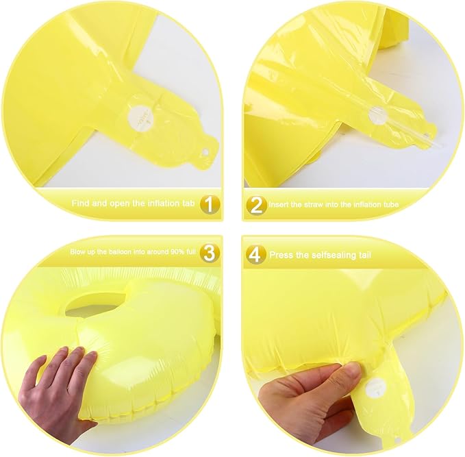 Number Balloon 0 Yellow Macaron - Image 2