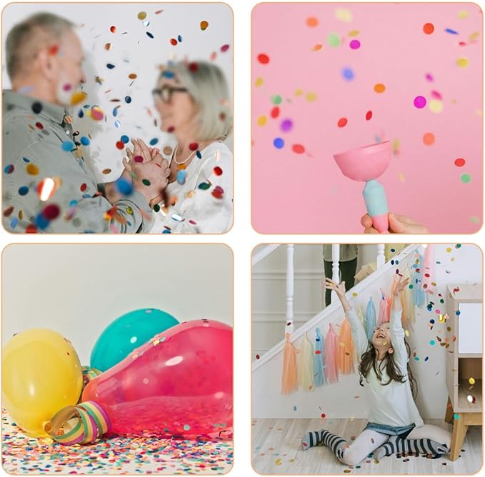 10000 Pieces 1 Inch Round Tissue Paper Confetti, 3.5 oz Multicolor Round Tissue - Image 2