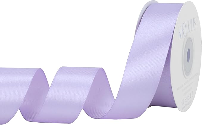 Lavender Satin Ribbon 1 inch X Continuous 25 Yards, Single Face Polyester by Kryvusribbon