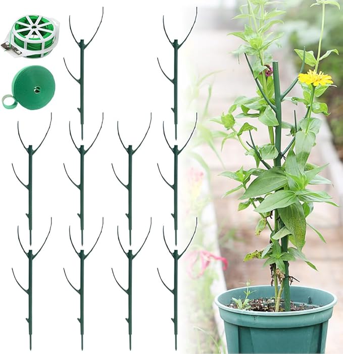 10 Pack Stackable Monstera Plant Support, Garden Plant Support Stakes by AIIONP