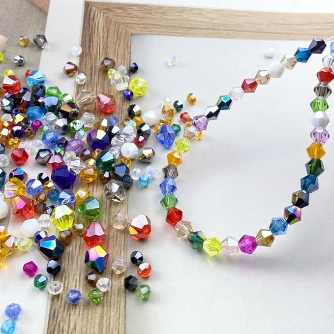 100pcs 8mm Bicone Crystal Glass Beads Loose Spacer Beads Faceted Craft Beads - Image 7