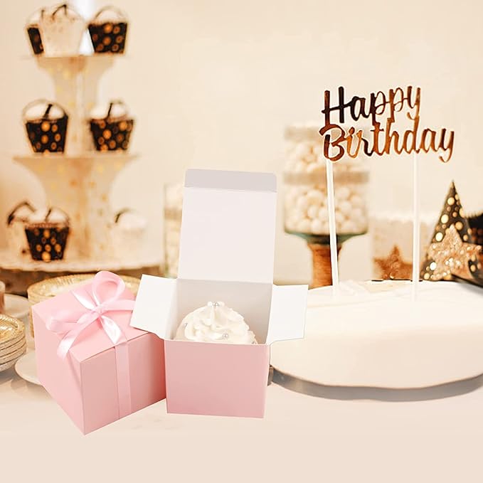 COTOPHER 25pcs Pink Wedding Favor Boxes, Baby Shower, Bridal Shower - Image 5