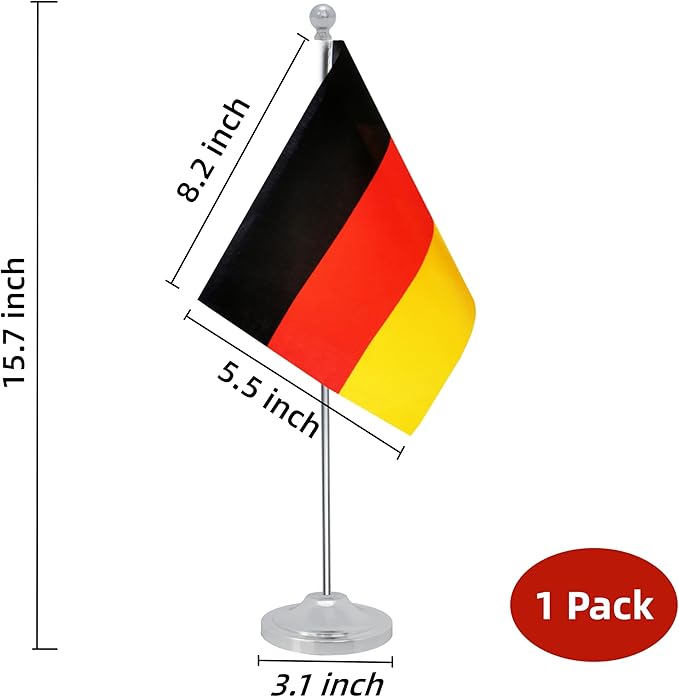 Germany Desk Flag, Germanic Table Office Flag - Image 2