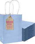 qiqee 50-Packs Light Blue Paper Gift Bags by Qiqee