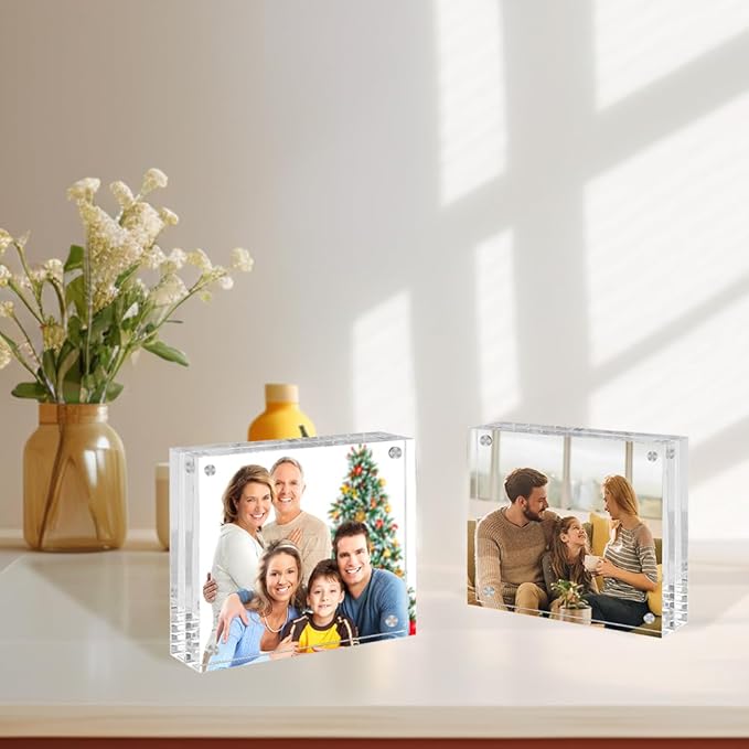 4x6 Acrylic Frames 4 Pack, 20mm Double Sided Magnetic Picture Frames Clear - Image 7