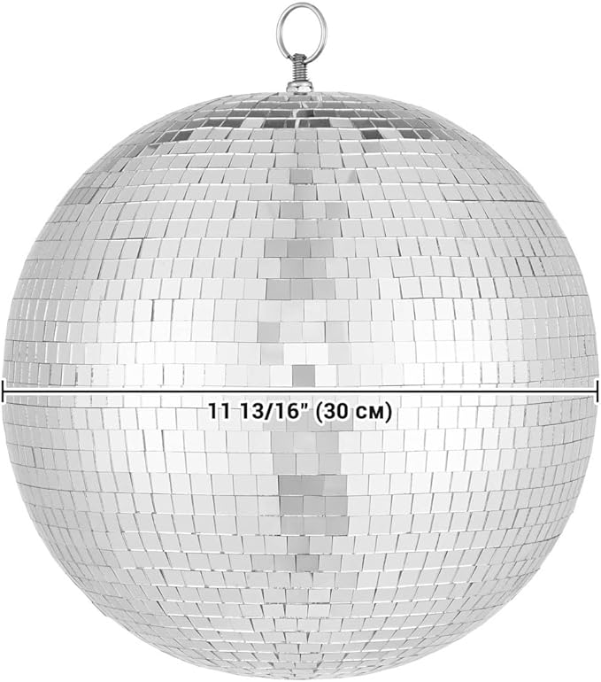 Yescom 2PCS 12" Large Disco Ball Mirror Big Hanging Glass Decoration - Image 9