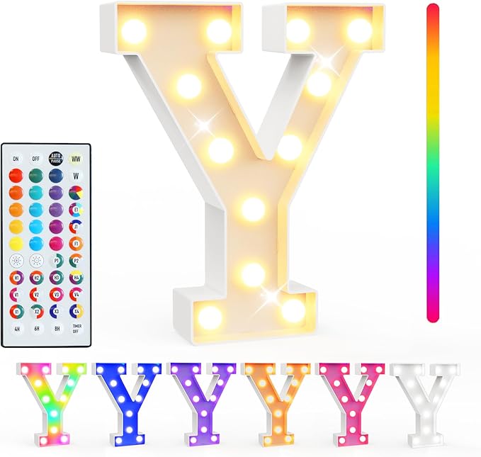Pooqla Colorful Light Up Letters by Pooqla