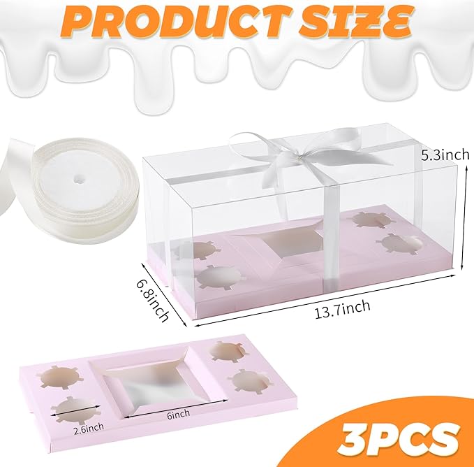JCD 3Pcs Pink 1+4 Bento Box - Image 2