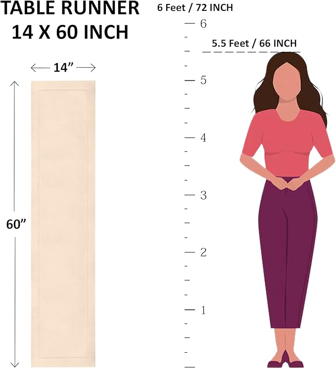 Solino Home Linen Flamingo Pink Hemstitch Table Runner 60 Inches - Image 8