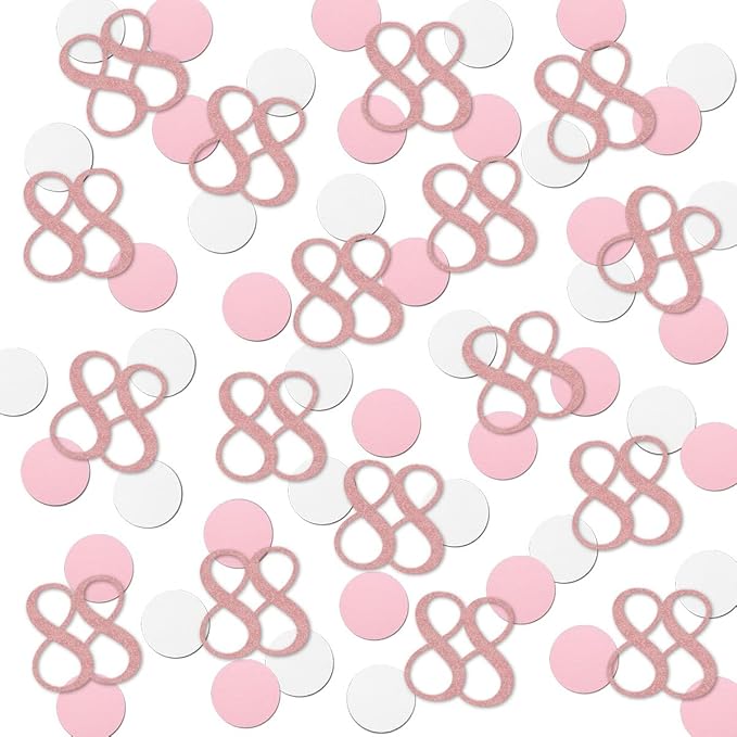 Rose Gold 88 Confetti, 88th Glitter Birthday Number Confetti by MAGJUCHE