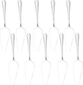 Stainless Steel Cake Server Pack of 10 Hammered Pie Holder Transfer Triangular by Ymeibe