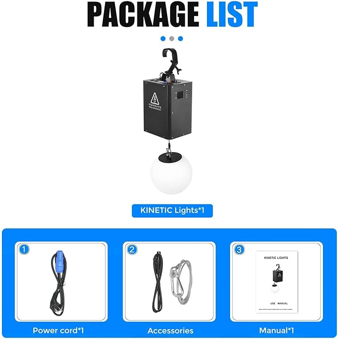 3D LED Light Lifting System DMX RGB LED Light Lift Ball Wave Effect Winch - Image 8