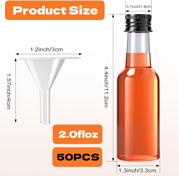 50 Pcs Mini Liquor Bottles - Image 2