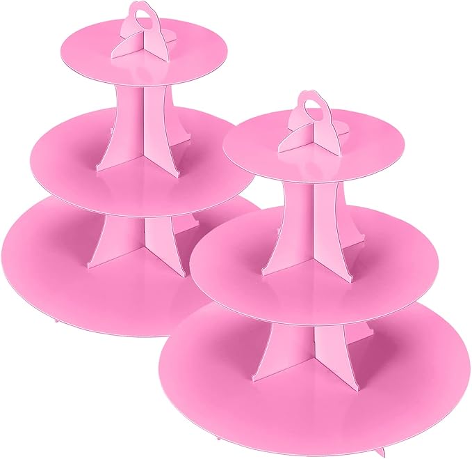 2Pcs 3-Tier Cupcake Stand, Cake Stand holder, Tiered DIY Cupcake Stand Tower - Image 2