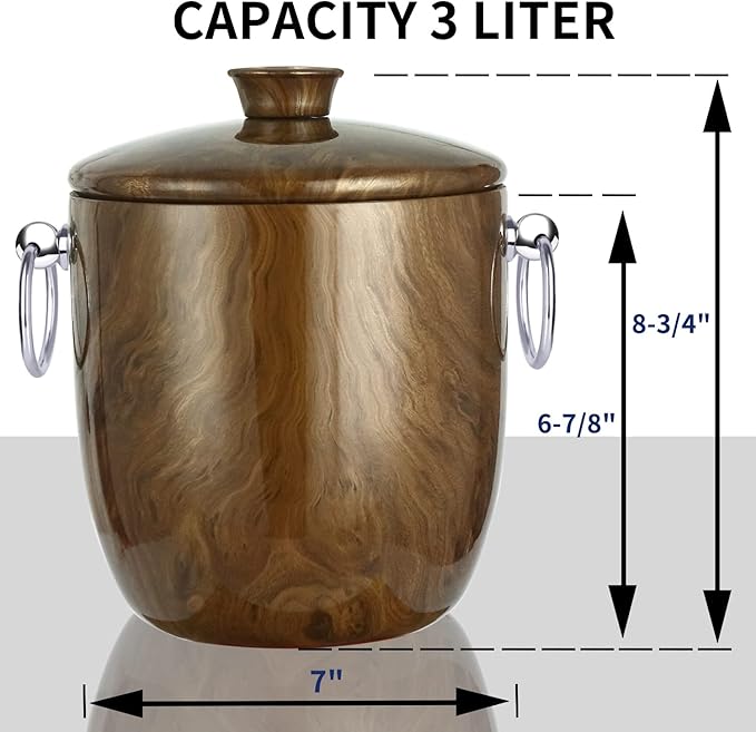 Ice Bucket with Lid, Tongs and Strainer - Image 7