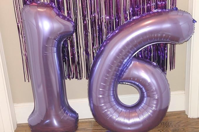 40 Inch Big Lavender 9 Balloon Number, Jumbo Giant Happy 9th 19 29 39 49 99 - Image 6
