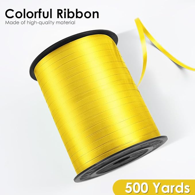 Yellow Curling Ribbon, Balloon String 500 Yard - Image 2