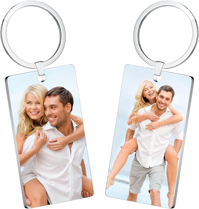 Custom Keychain with picture Double-sided Personalized Your Photo/Text/Icon by Mougins