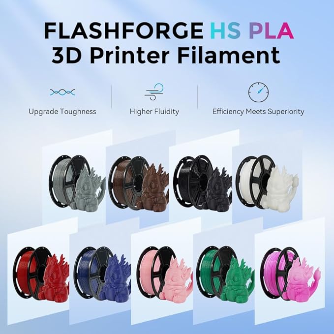 FLASHFORGE Rapid PLA Filament 1.75mm, High Flow Speedy 3D Printer Filament - Image 2