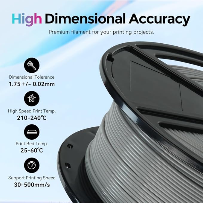 FLASHFORGE Rapid PLA Filament 1.75mm, High Flow Speedy 3D Printer Filament - Image 5