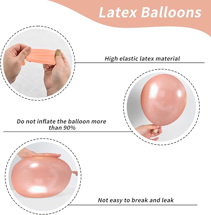 Burgundy Rose Gold Balloons - Image 3