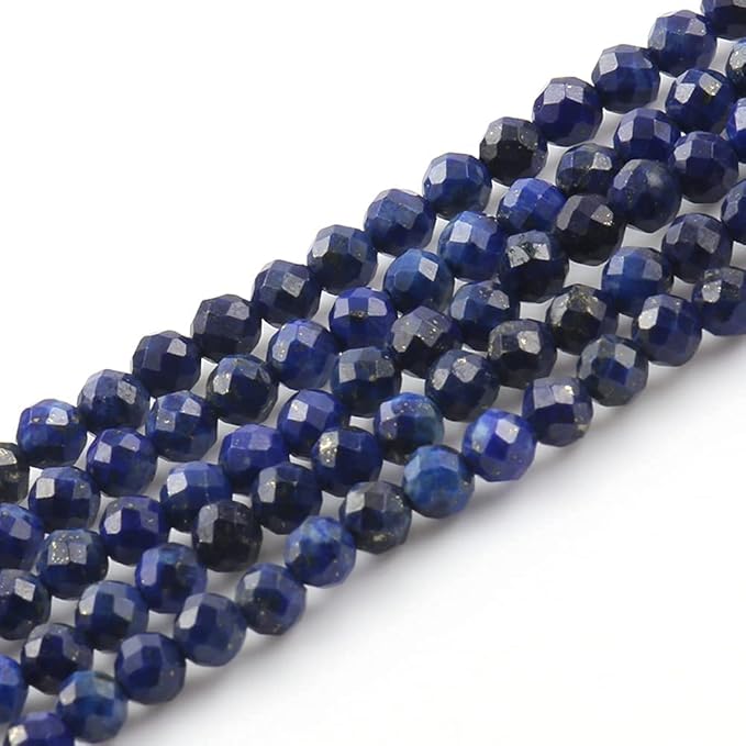 Song Xi 120pcs 3mm Natural Dark Lapis Lazuli Gemstone Beads Faceted Round Loose - Image 7