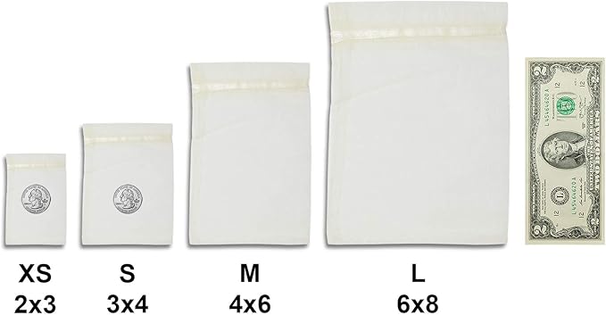 TheDisplayGuys 48-Pack 6x8 Cream/Beige Sheer Organza Gift Bags - Image 5