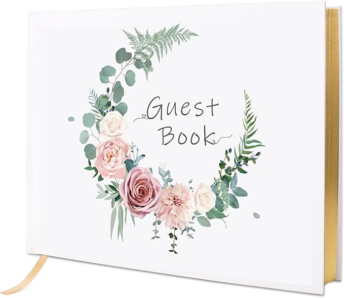 Vienrose Wedding Guest Book Registry Sign-in Book by Vienrose