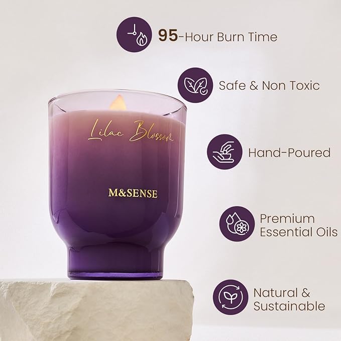 M&SENSE 16.6oz Natural Soy Large Jar Candle - Image 2