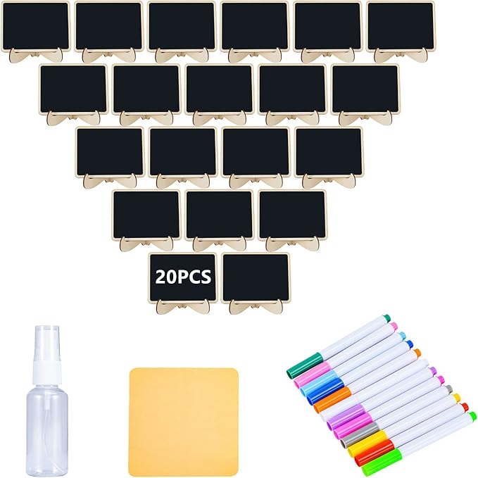 20 Pcs Mini Chalkboard Signs by YZLIANGYUAN