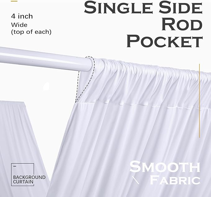 PartyVillage 6 Panels 5ftx30ft White Ceiling Drapes - Image 6