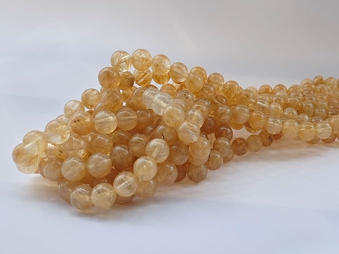 Stone Beads 6mm 140pcs Tea Watermelon Quartz Beads Round Loose Gemstones Beads - Image 4