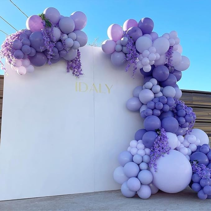 Bezente Pastel Purple Latex Party Balloons - Image 8