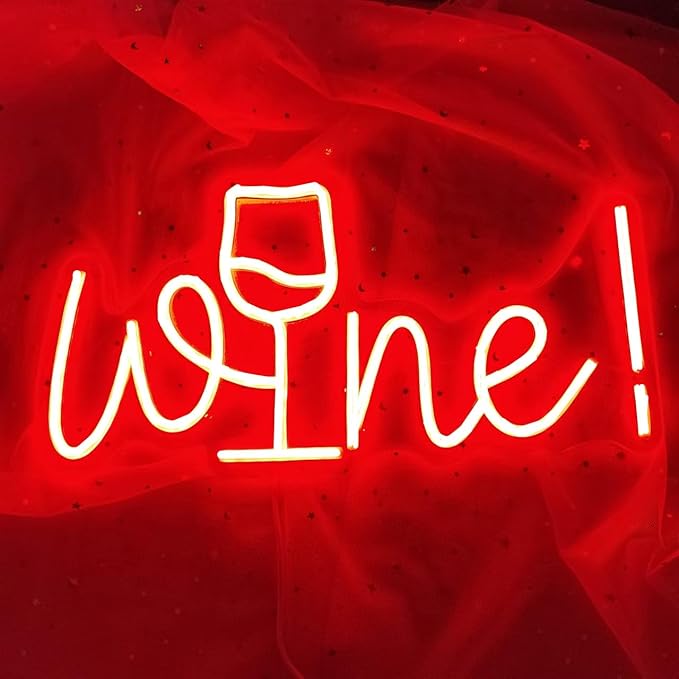 Acrylic Wine Neon Sign for Wall or Window Background Decor, LED Dimmable Bar - Image 4