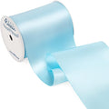 Ribbli Light Blue Satin Ribbon 4 Inch Wide Baby Blue Ribbon by Ribbli