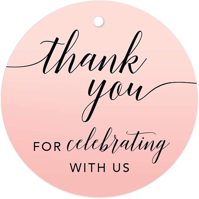 Andaz Press Blush Pink Rose Elegant Party Collection, Round Circle Tags by AndazPress