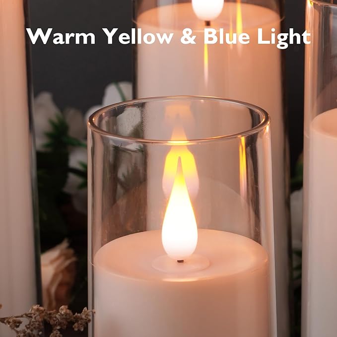 Amagic Pure White Flameless Candles, Battery Operated Candles, Acrylic - Image 6