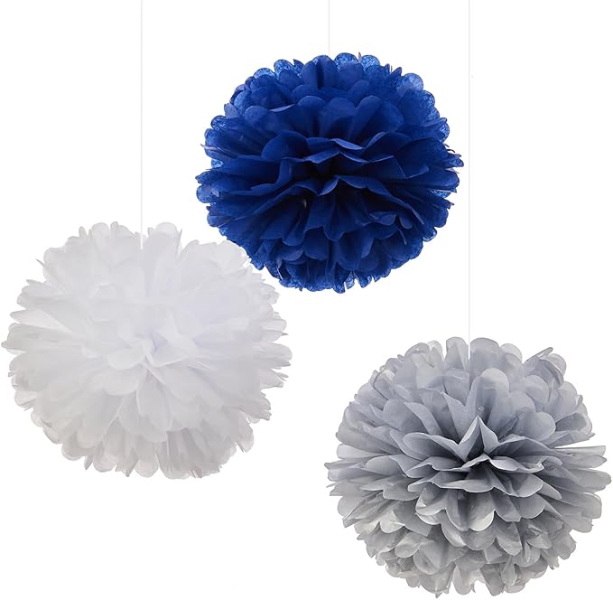 Tissue Pom Poms Tissue Paper Flowers Tissue Fluff Balls Party Decorations by WEVEN