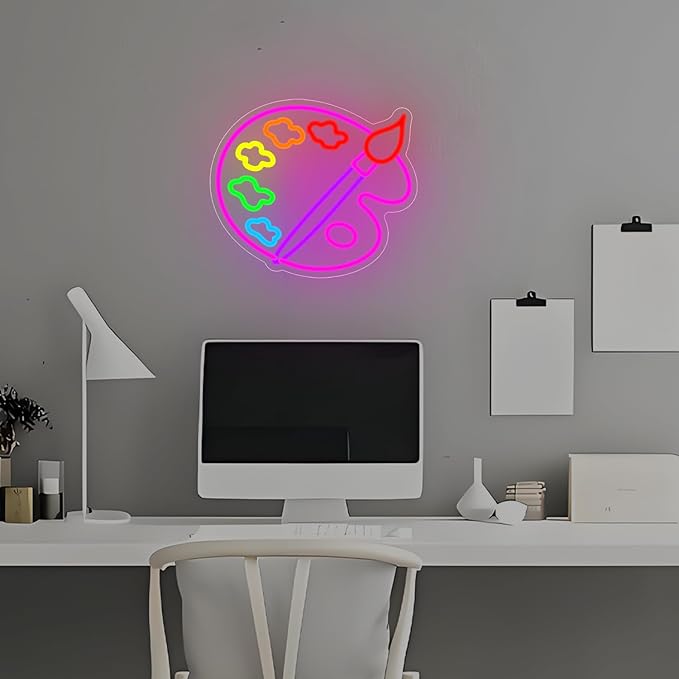 Paint Palette Neon Sign Art Studio Room Led Lights Dimmable Led Signs - Image 7