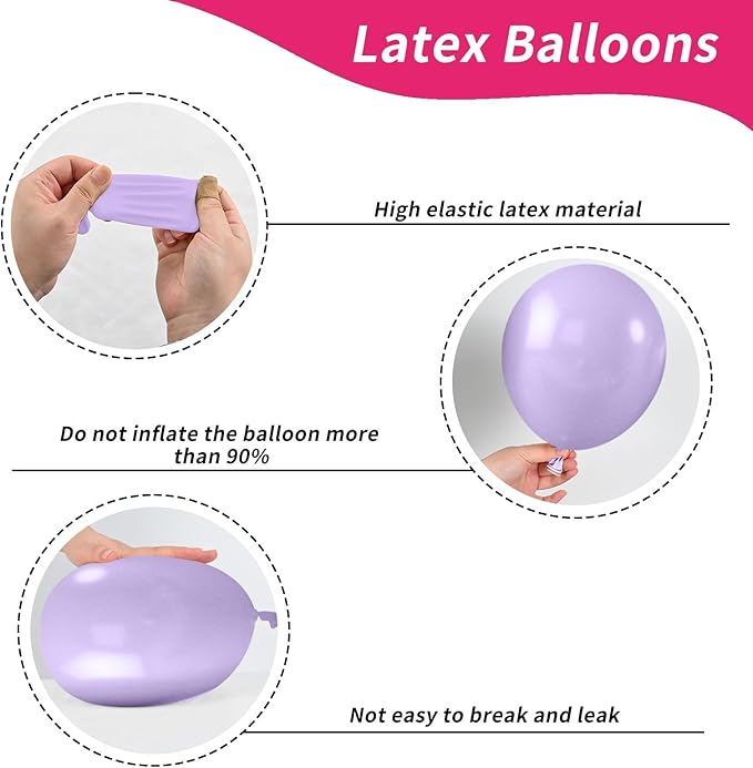 Metallic Chrome Purple Pearl Pink Maca Teal Blue Latex Balloons - Image 7