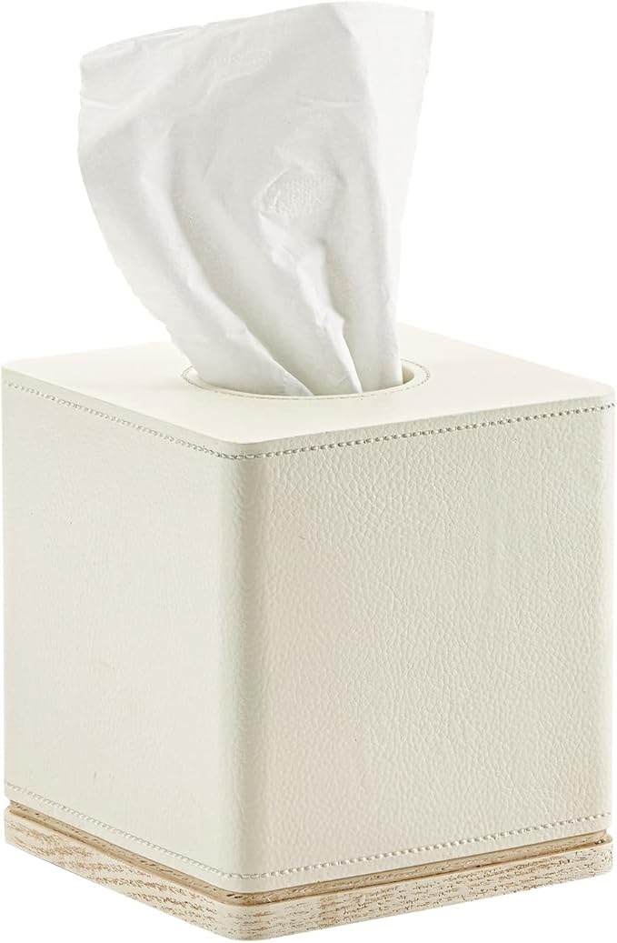 Tissue Box Cover Square Resin Tissue Holder by Polytree