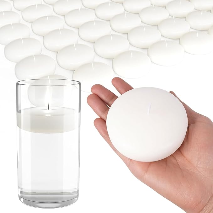 72 Floating Candles, Smoke-Free and odorless, Burning continuously by CAKETYCG