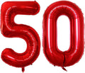 GOER Number 50 Balloons for 50th Birthday Party Decorations, 42 Inch Jumbo Foil by GOER