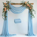 Wokceer Baby Blue Wedding Arch Draping Fabric Backdrop 3 Panels 28.7" X 20FT by Wokceer