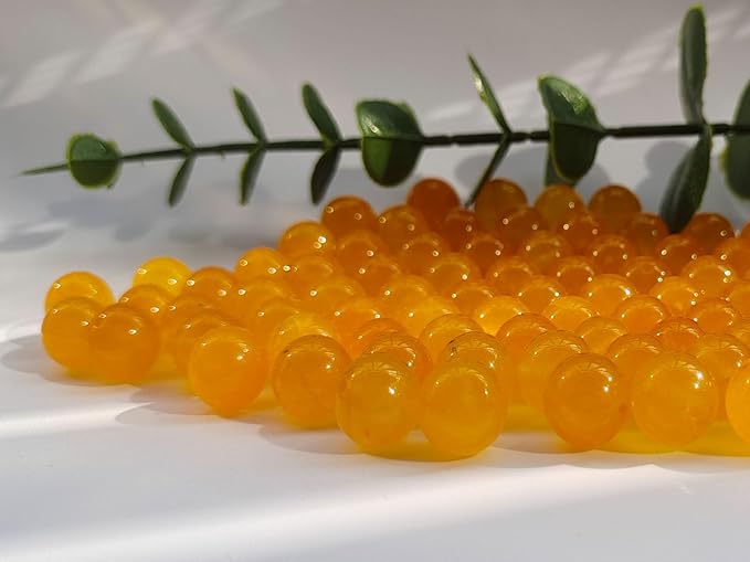 Stone Beads 6mm 140pcs Yellow Chalcedony Beads Round Loose Gemstones Beads - Image 5