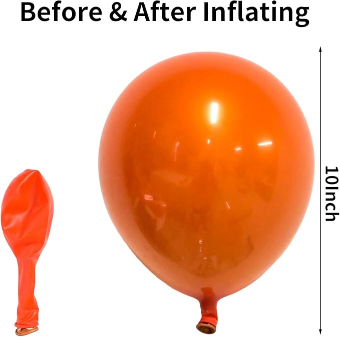 Chrome Orange Balloons, Shiny Thick Chrome Metallic Balloon Latex Helium Balloon - Image 3