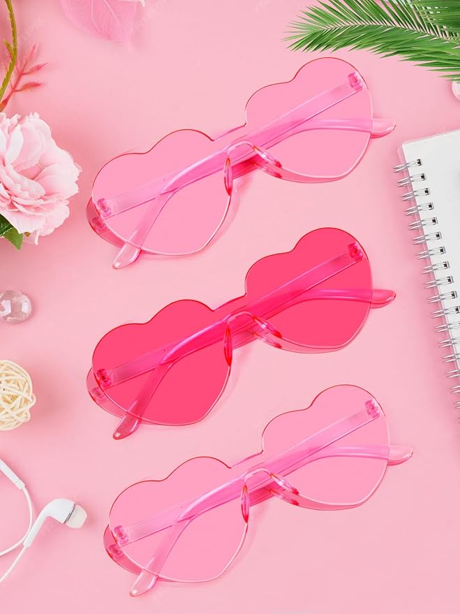 12 Pairs Heart Shaped Sunglasses - Image 7